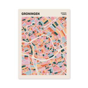 Plattegrond poster Licht Groningen mozaiek stl 04 4 | Funky Fellow