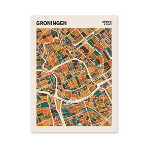 Plattegrond poster Licht Groningen mozaiek stl 06 3 | Funky Fellow