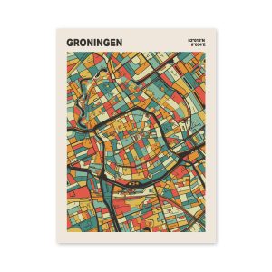 Plattegrond poster Licht Groningen mozaiek stl 08 3 | Funky Fellow