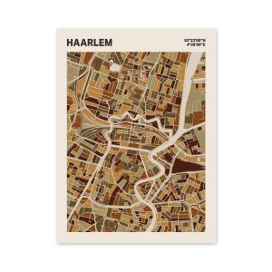 Plattegrond poster Licht Haarlem mozaiek stl 03 mockup poster schaduw 06 | Funky Fellow
