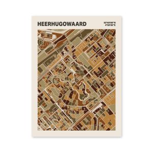 Plattegrond poster Licht Heerhugowaard mozaiek stl 03 mockup poster schaduw 06 | Funky Fellow