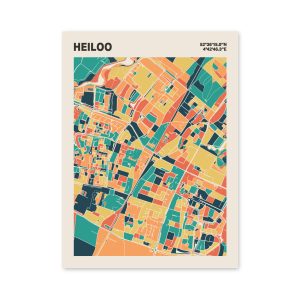 Plattegrond poster Licht Heiloo mozaiek stl 01 mockup poster schaduw 06 | Funky Fellow