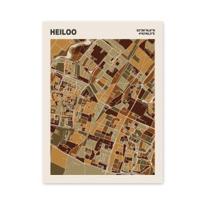 Plattegrond poster Licht Heiloo mozaiek stl 03 mockup poster schaduw 06 | Funky Fellow
