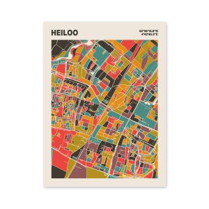 Plattegrond poster Licht Heiloo mozaiek stl 07 mockup poster schaduw 06 | Funky Fellow