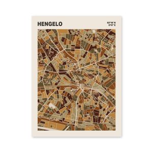 Plattegrond poster Licht Hengelo mozaiek stl 03 3 | Funky Fellow
