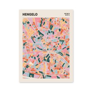 Plattegrond poster Licht Hengelo mozaiek stl 04 2 | Funky Fellow