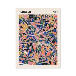 Plattegrond poster Licht Hengelo mozaiek stl 05 3 | Funky Fellow