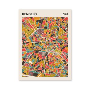 Plattegrond poster Licht Hengelo mozaiek stl 07 2 | Funky Fellow