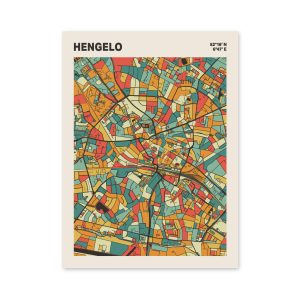 Plattegrond poster Licht Hengelo mozaiek stl 08 2 | Funky Fellow