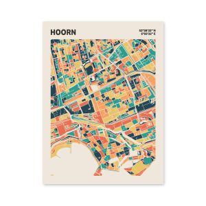 Plattegrond poster Licht Hoorn mozaiek stl 01 mockup poster schaduw 06 | Funky Fellow