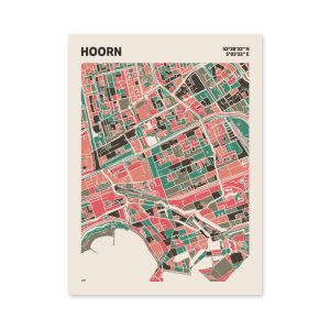Plattegrond poster Licht Hoorn mozaiek stl 02 mockup poster schaduw 06 | Funky Fellow