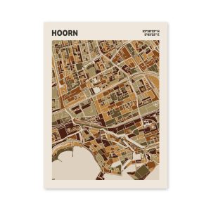 Plattegrond poster Licht Hoorn mozaiek stl 03 mockup poster schaduw 06 | Funky Fellow