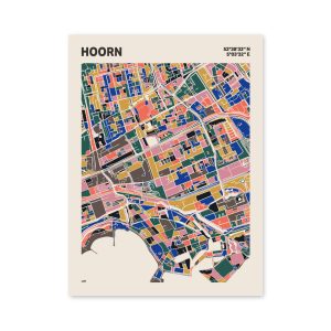 Plattegrond poster Licht Hoorn mozaiek stl 05 mockup poster schaduw 06 | Funky Fellow