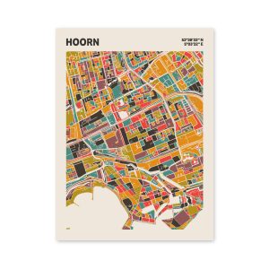 Plattegrond poster Licht Hoorn mozaiek stl 07 mockup poster schaduw 06 | Funky Fellow