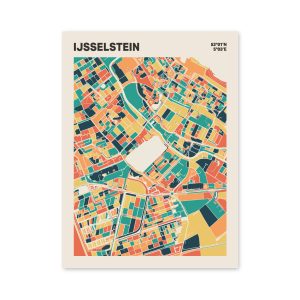 Plattegrond poster Licht IJsselstein mozaiek stl 01 mockup poster schaduw 06 | Funky Fellow