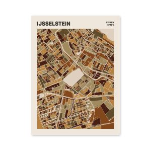Plattegrond poster Licht IJsselstein mozaiek stl 03 mockup poster schaduw 06 | Funky Fellow