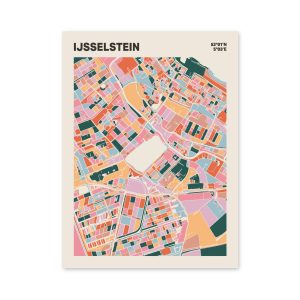 Plattegrond poster Licht IJsselstein mozaiek stl 04 mockup poster schaduw 06 | Funky Fellow