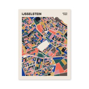Plattegrond poster Licht IJsselstein mozaiek stl 05 mockup poster schaduw 06 | Funky Fellow