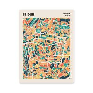 Plattegrond poster Licht Leiden mozaiek stl 01 mockup poster schaduw 06 | Funky Fellow