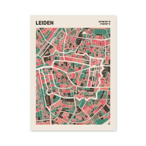 Plattegrond poster Licht Leiden mozaiek stl 02 mockup poster schaduw 06 | Funky Fellow