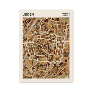 Plattegrond poster Licht Leiden mozaiek stl 03 mockup poster schaduw 06 | Funky Fellow