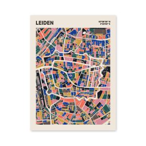 Plattegrond poster Licht Leiden mozaiek stl 05 mockup poster schaduw 06 | Funky Fellow