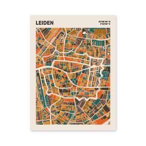Plattegrond poster Licht Leiden mozaiek stl 06 mockup poster schaduw 06 | Funky Fellow