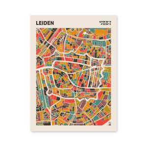 Plattegrond poster Licht Leiden mozaiek stl 07 mockup poster schaduw 06 | Funky Fellow