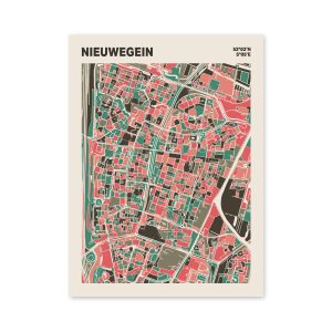 Plattegrond poster Licht Nieuwegein mozaiek stl 02 mockup poster schaduw 06 | Funky Fellow
