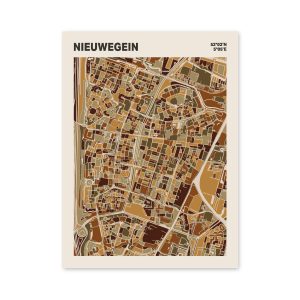 Plattegrond poster Licht Nieuwegein mozaiek stl 03 mockup poster schaduw 06 | Funky Fellow