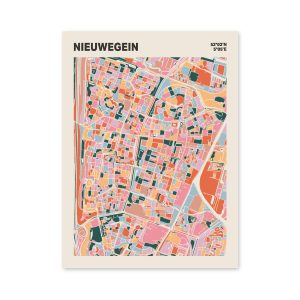 Plattegrond poster Licht Nieuwegein mozaiek stl 04 mockup poster schaduw 06 | Funky Fellow