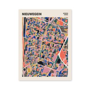 Plattegrond poster Licht Nieuwegein mozaiek stl 05 mockup poster schaduw 06 | Funky Fellow