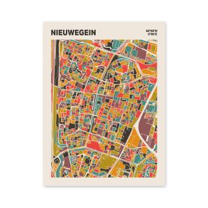 Plattegrond poster Licht Nieuwegein mozaiek stl 07 mockup poster schaduw 06 | Funky Fellow
