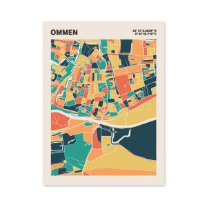 Plattegrond poster Licht Ommen mozaiek stl 01 6 | Funky Fellow