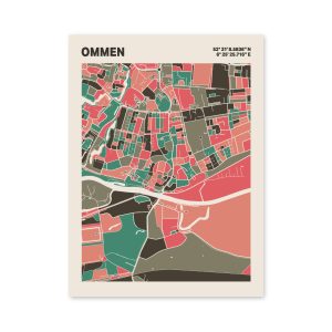 Plattegrond poster Licht Ommen mozaiek stl 02 6 | Funky Fellow
