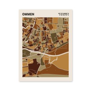 Plattegrond poster Licht Ommen mozaiek stl 03 6 | Funky Fellow