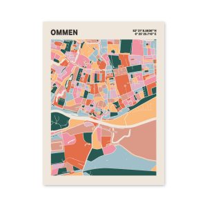 Plattegrond poster Licht Ommen mozaiek stl 04 6 | Funky Fellow