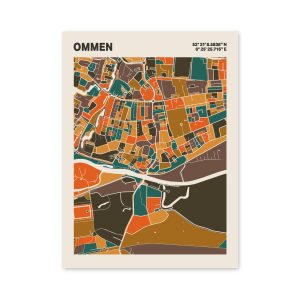 Plattegrond poster Licht Ommen mozaiek stl 06 6 | Funky Fellow