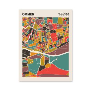Plattegrond poster Licht Ommen mozaiek stl 07 6 | Funky Fellow