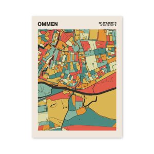 Plattegrond poster Licht Ommen mozaiek stl 08 6 | Funky Fellow