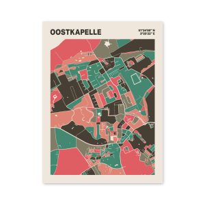 Plattegrond poster Licht Oostkapelle mozaiek stl 02 mockup poster schaduw 06 | Funky Fellow