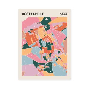 Plattegrond poster Licht Oostkapelle mozaiek stl 04 mockup poster schaduw 06 | Funky Fellow