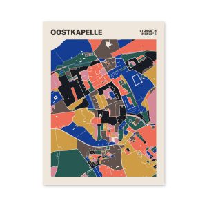 Plattegrond poster Licht Oostkapelle mozaiek stl 05 mockup poster schaduw 06 | Funky Fellow