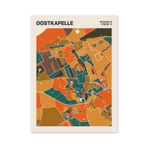 Plattegrond poster Licht Oostkapelle mozaiek stl 06 mockup poster schaduw 06 | Funky Fellow