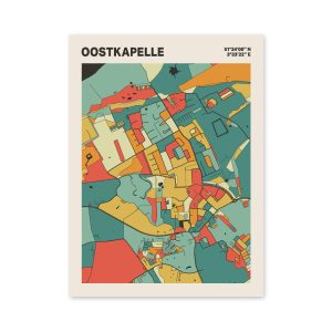 Plattegrond poster Licht Oostkapelle mozaiek stl 08 mockup poster schaduw 06 | Funky Fellow