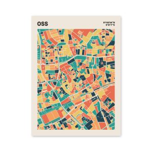 Plattegrond poster Licht Oss mozaiek stl 01 mockup poster schaduw 06 | Funky Fellow