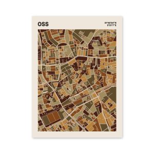 Plattegrond poster Licht Oss mozaiek stl 03 mockup poster schaduw 06 | Funky Fellow