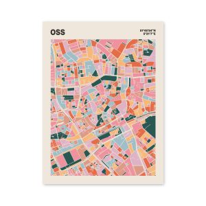 Plattegrond poster Licht Oss mozaiek stl 04 mockup poster schaduw 06 | Funky Fellow