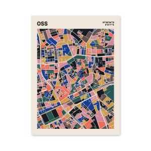 Plattegrond poster Licht Oss mozaiek stl 05 mockup poster schaduw 06 | Funky Fellow