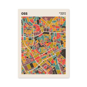 Plattegrond poster Licht Oss mozaiek stl 07 mockup poster schaduw 06 | Funky Fellow